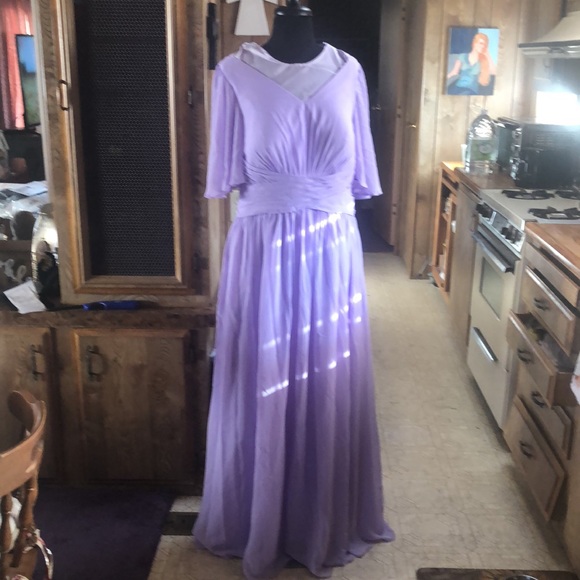Lilac Maid of Honor Wedding Dress/Gown from AW Bridal! Free Size - Picture 12 of 17